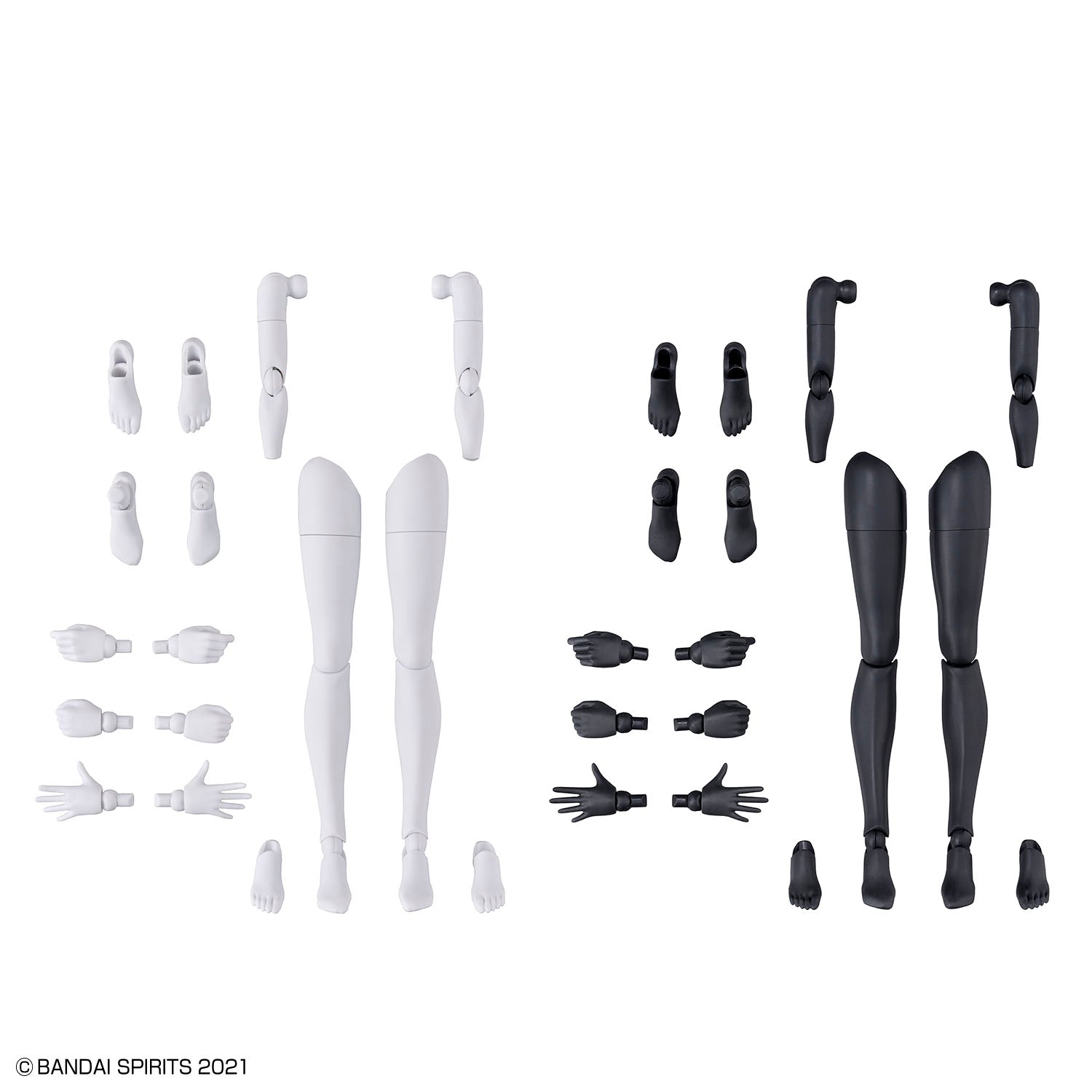 Pre-Order by 11/29/2024 Bandai Hobby: 30 Minute Sisters - #12 Option Body Parts Arm Parts & Leg Parts [White/Black]