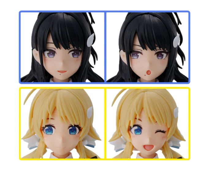 Pre-Order by 11/29/2024 Bandai Hobby: 30 Minute Sisters - Option Hair Style & Face Parts Set (Hiori Kazano/Meguru Hachimiya)