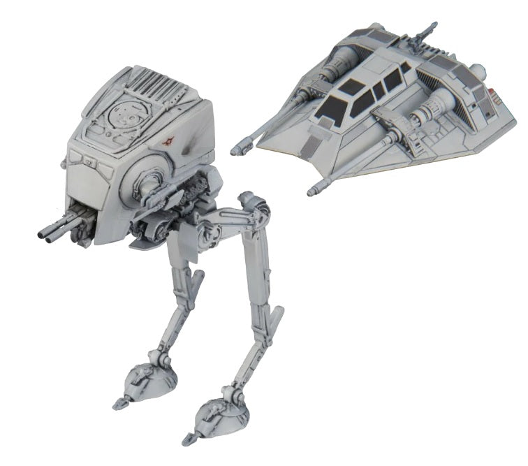 Pre-Order by 11/29/2024 Bandai Hobby: Star Wars Vehicle Plastic 1/144 Model - Star Wars 008 AT-ST & Snowspeeder