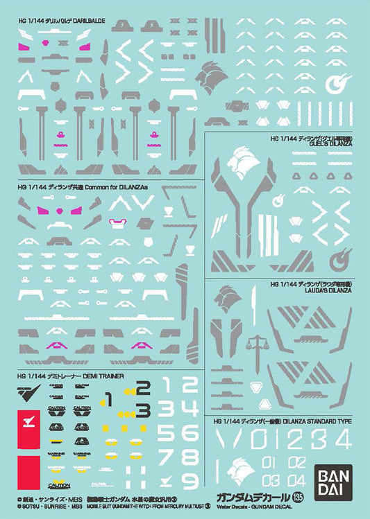 Pre-Order by 11/29/2024 Gunpla: Decal - Mobile Suit Gundam The Witch From Mercury GD-135 Mobile Suit Gundam The Witch From Mercury Multiuse 3 Bag (6)