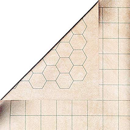 MondoMat - 54 x 102 Reversible w/1 Hexes & 1 Squares New 54 x 102 Reversible w/1 Hexes & 1 Squares New